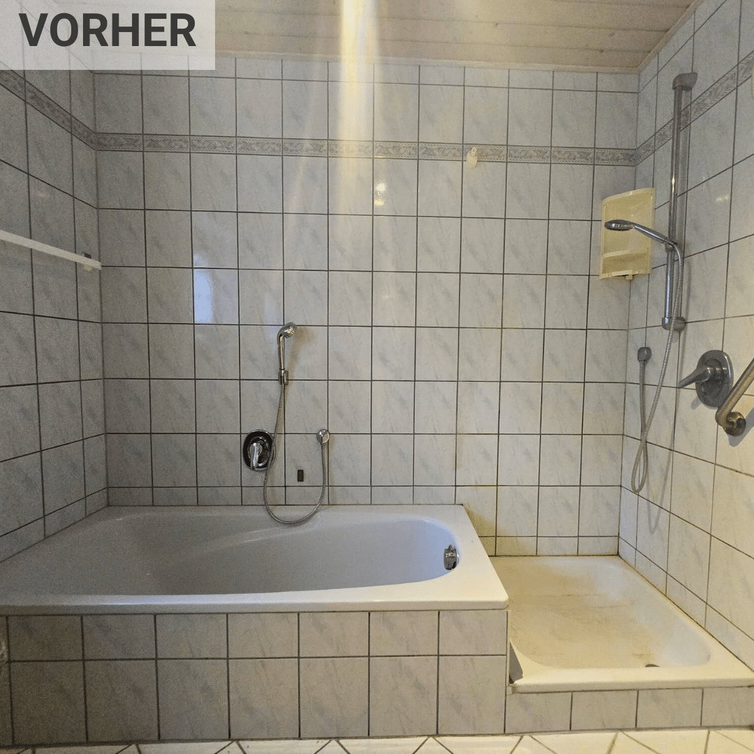 Wanne zur Dusche - Badelix - Vorher Bild